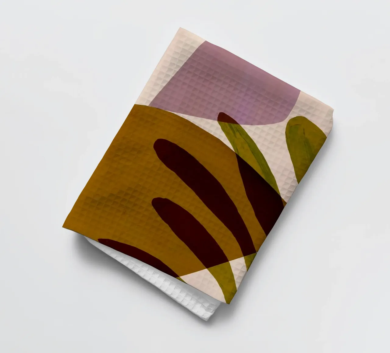 Feuille d'impression abstraite aux tons chauds torchon de Violets Print House