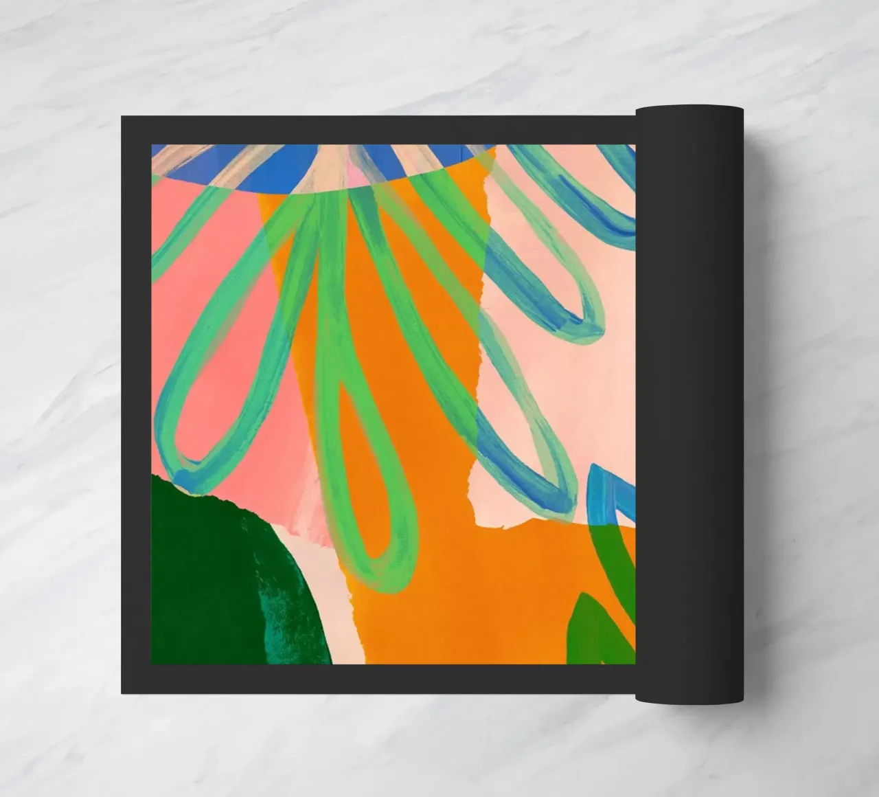 Colourful Modern Leaf Art Print zerbino da Violets Print House