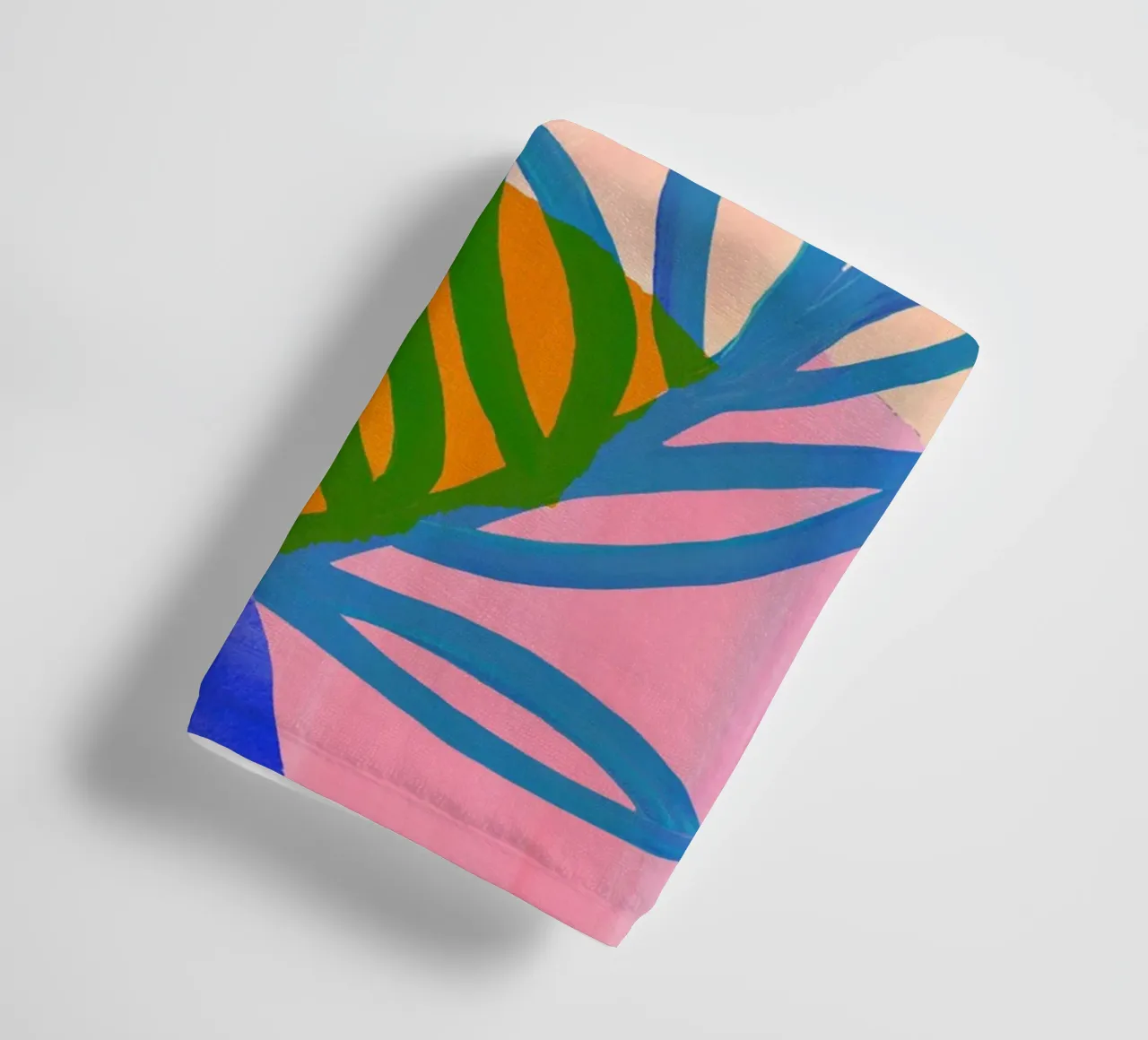 Colourful Modern Leaf Art Print asciugamano da bagno da Violets Print House