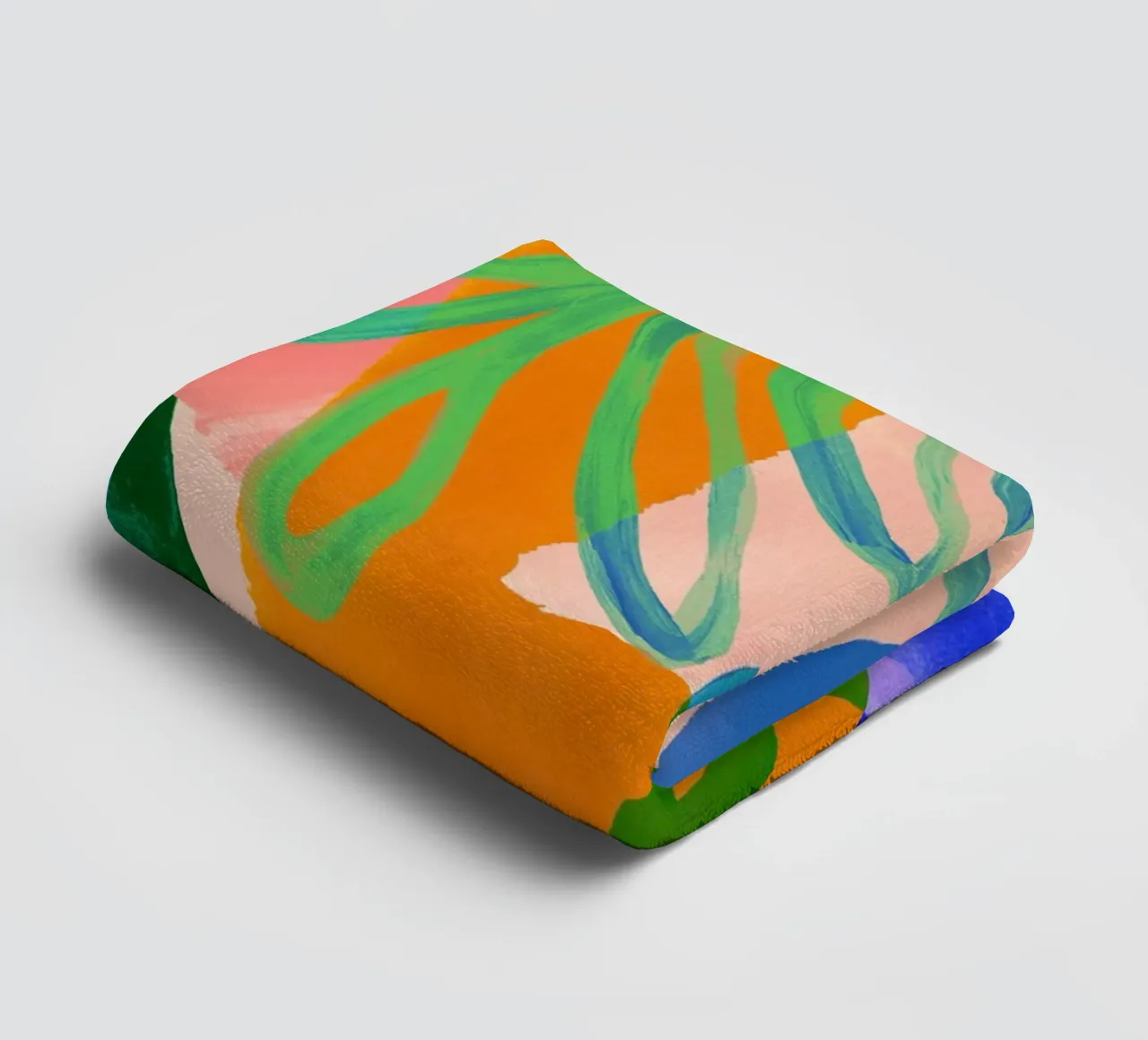 Colourful Modern Leaf Art Print asciugamano da bagno da Violets Print House