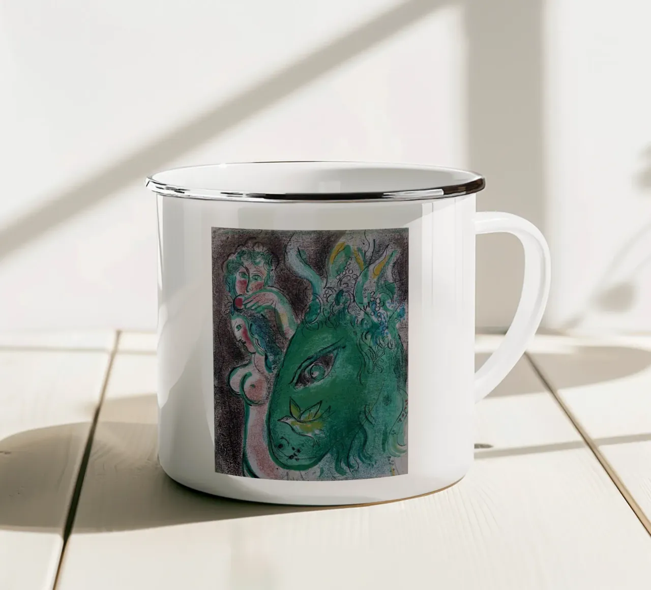 Adamo ed Eva tazza in smalto da Harmony Gallery