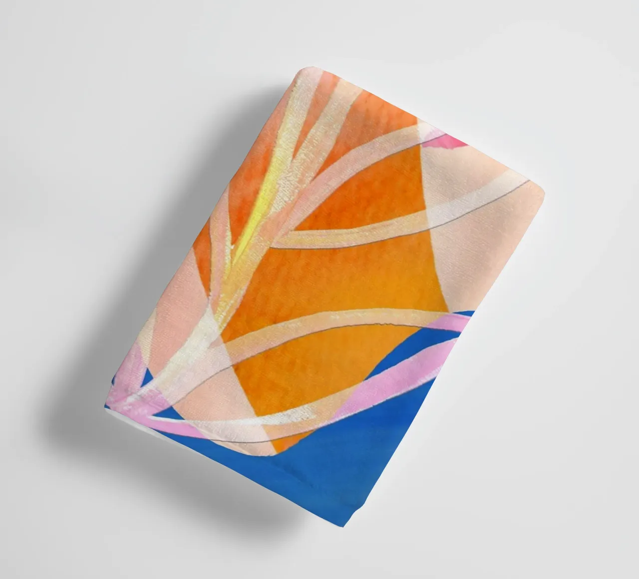 Kleurrijk blad, abstracte kunstdruk badhanddoek van Violets Print House