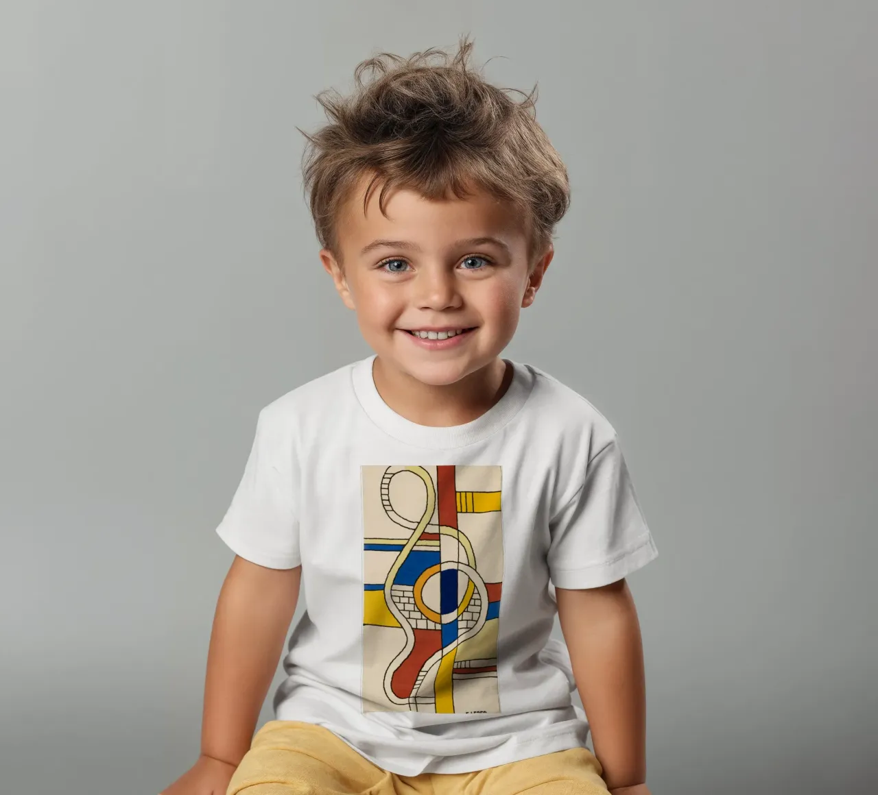 Abstracte samenstelling kinder t-shirt van Harmony Gallery