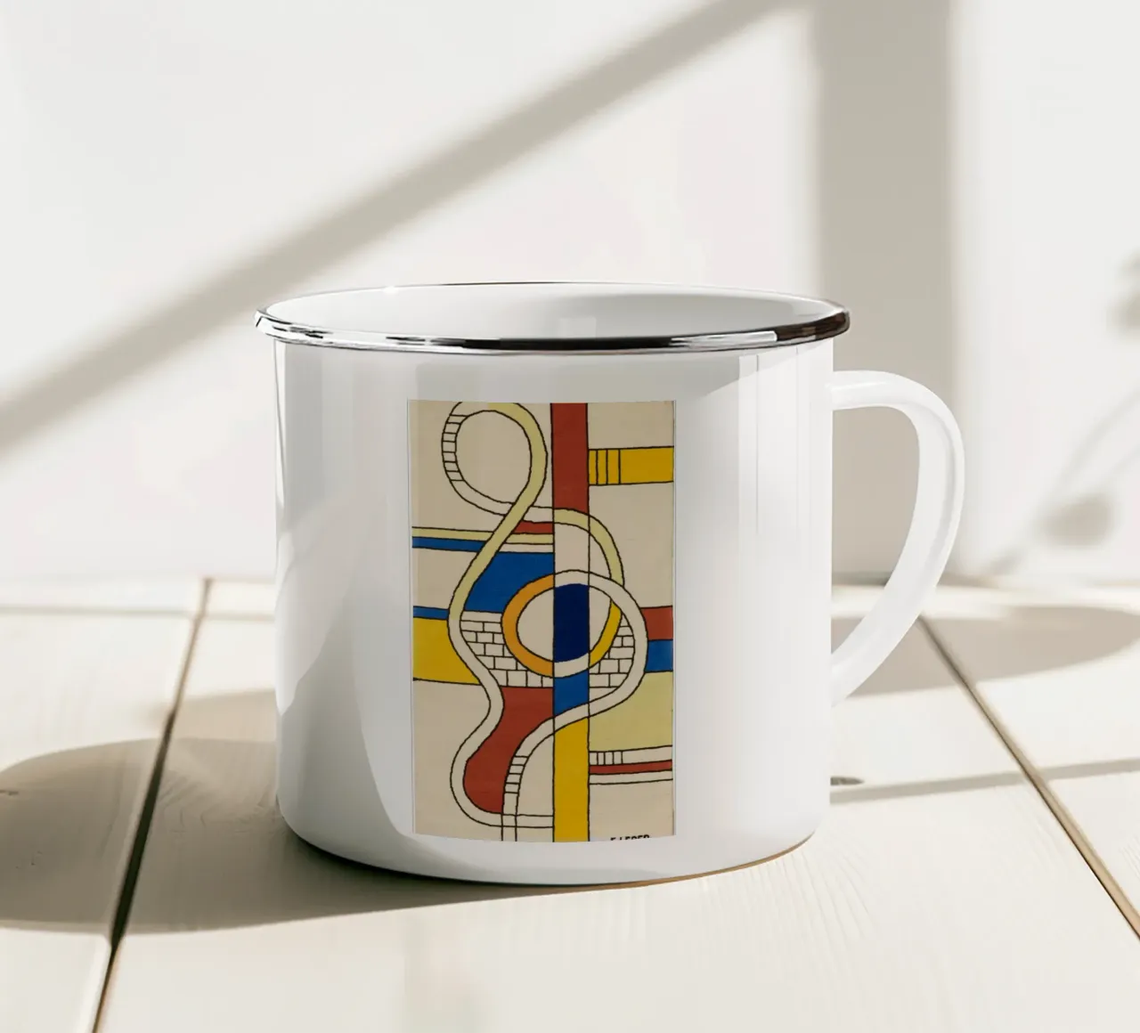 Composizione astratta tazza in smalto da Harmony Gallery