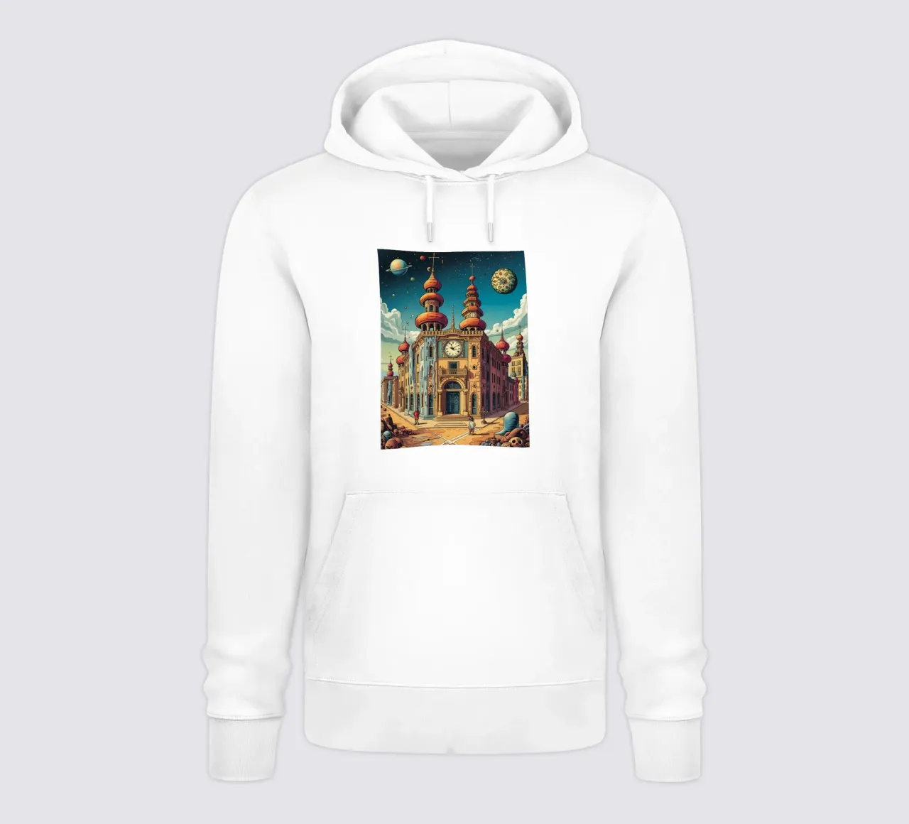 municipio con un'area ondulata felpa con cappuccio da uniqe world