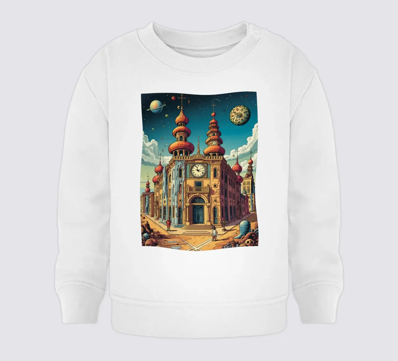 municipio con un'area ondulata felpa neonato da uniqe world