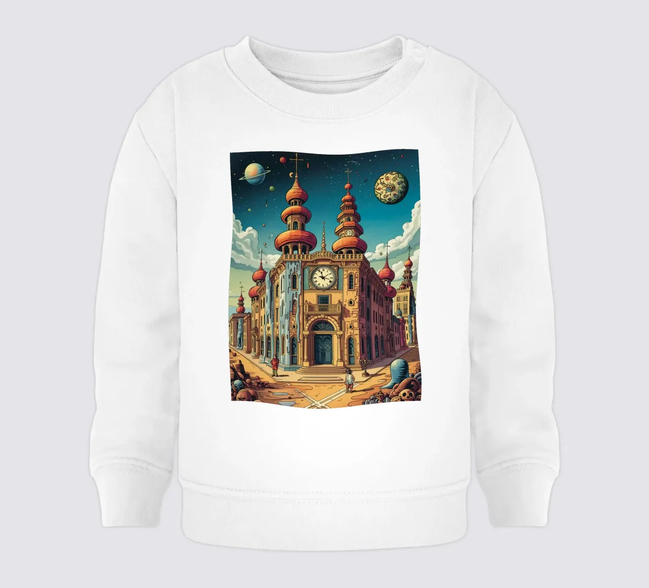 municipio con un'area ondulata felpa neonato da uniqe world