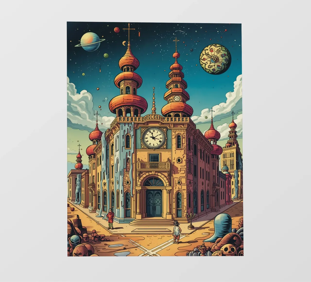 municipio con un'area ondulata pellicola backlit da uniqe world