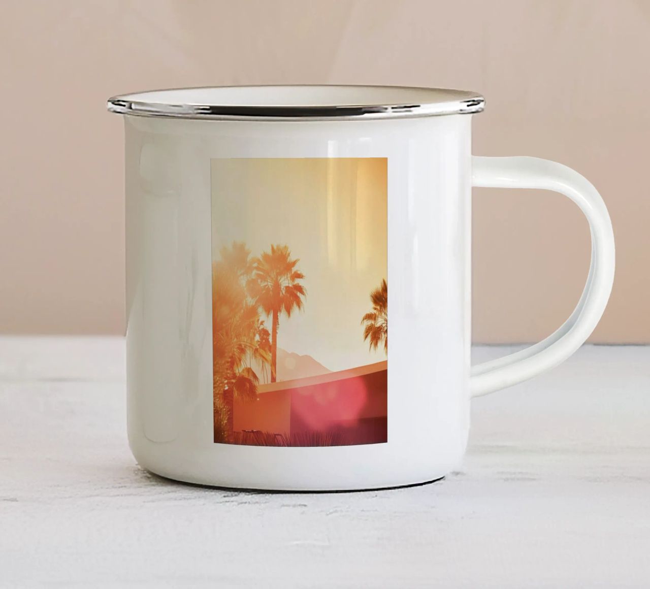 Palm Spring tazza in smalto da Minimalistic