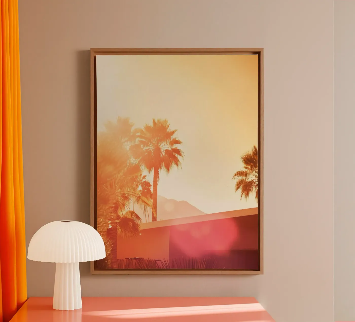 Palm Spring canvas van Affiches Minimalistes