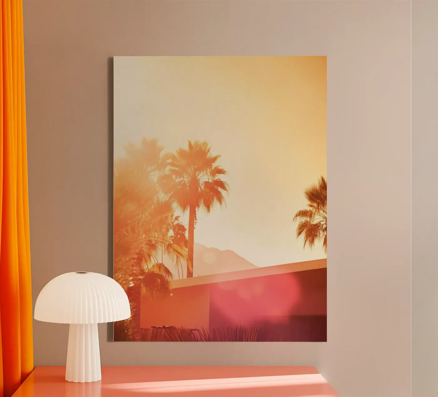 Palm Spring canvas van Affiches Minimalistes