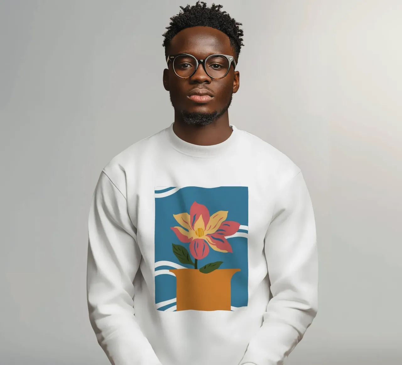 Semplice fiore rosa felpa da Solace Light