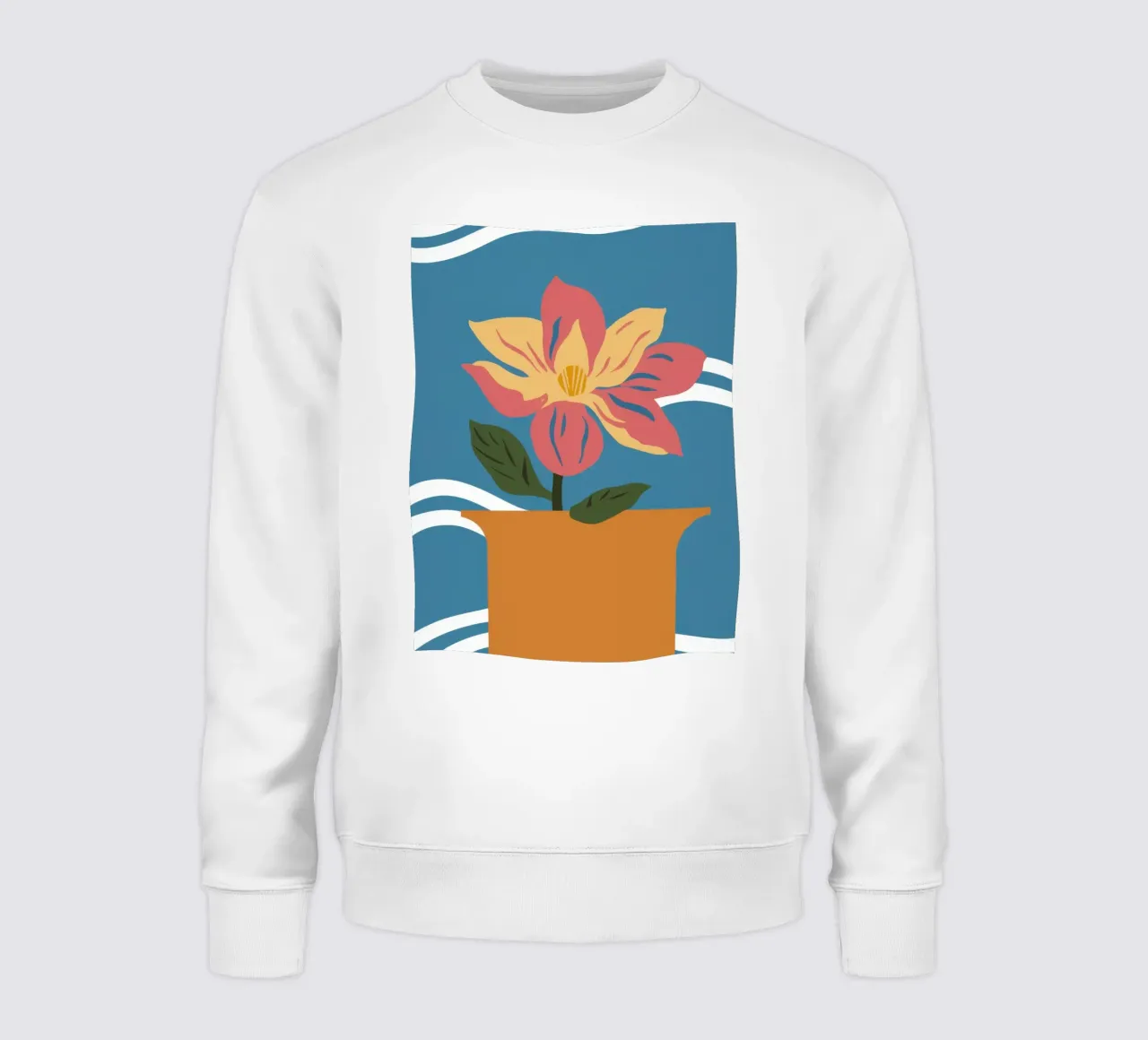 Simple Pink Bloom sweatshirt by Solace Light