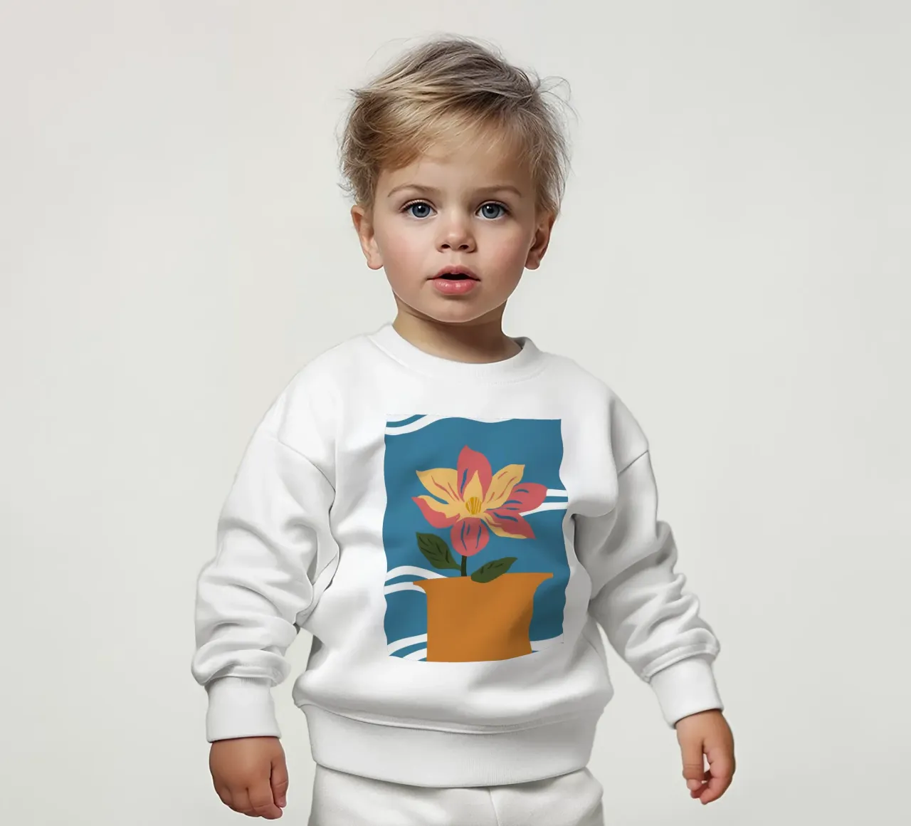 Semplice fiore rosa felpa neonato da Solace Light