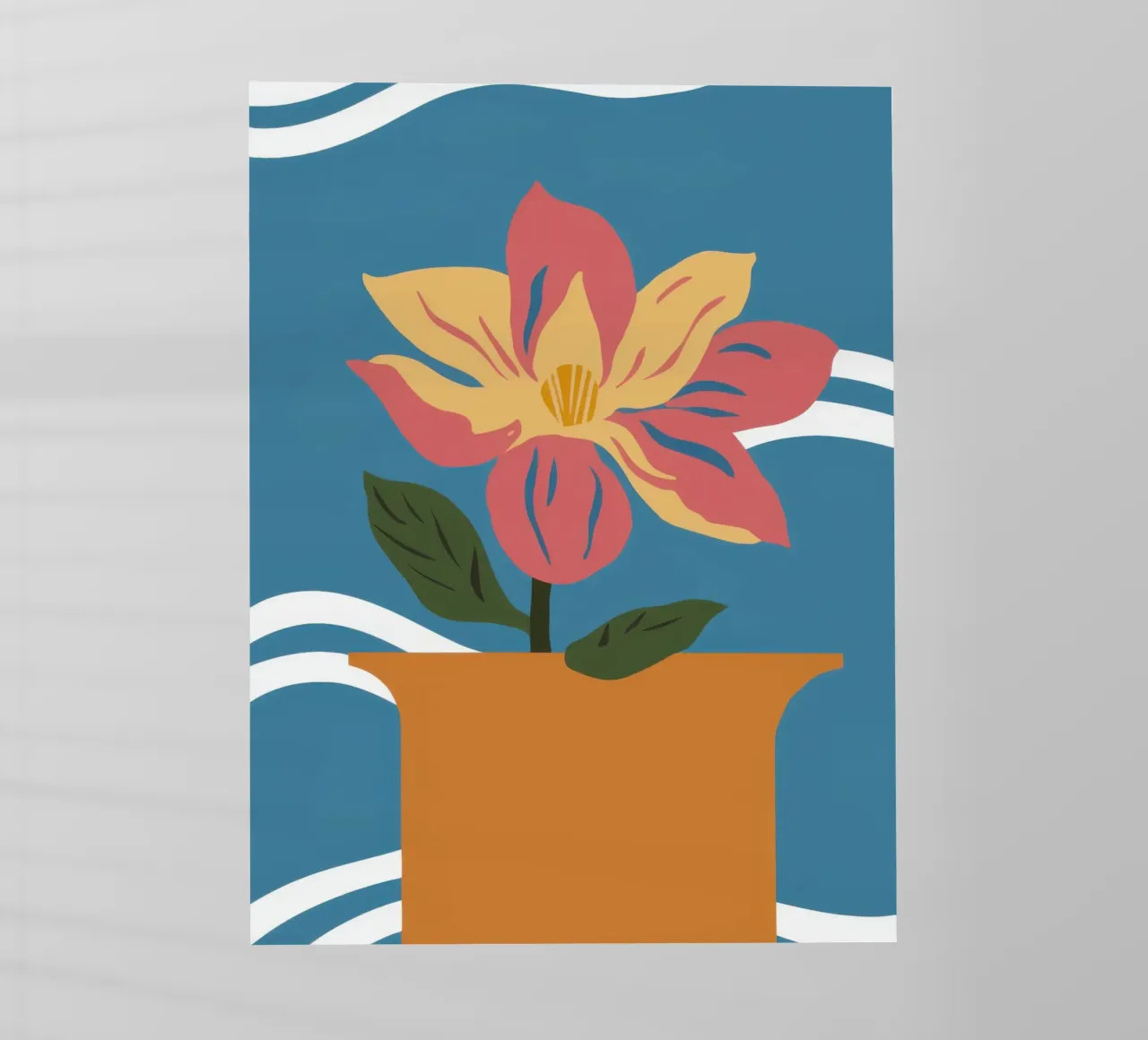 Semplice fiore rosa pellicola backlit da Solace Light