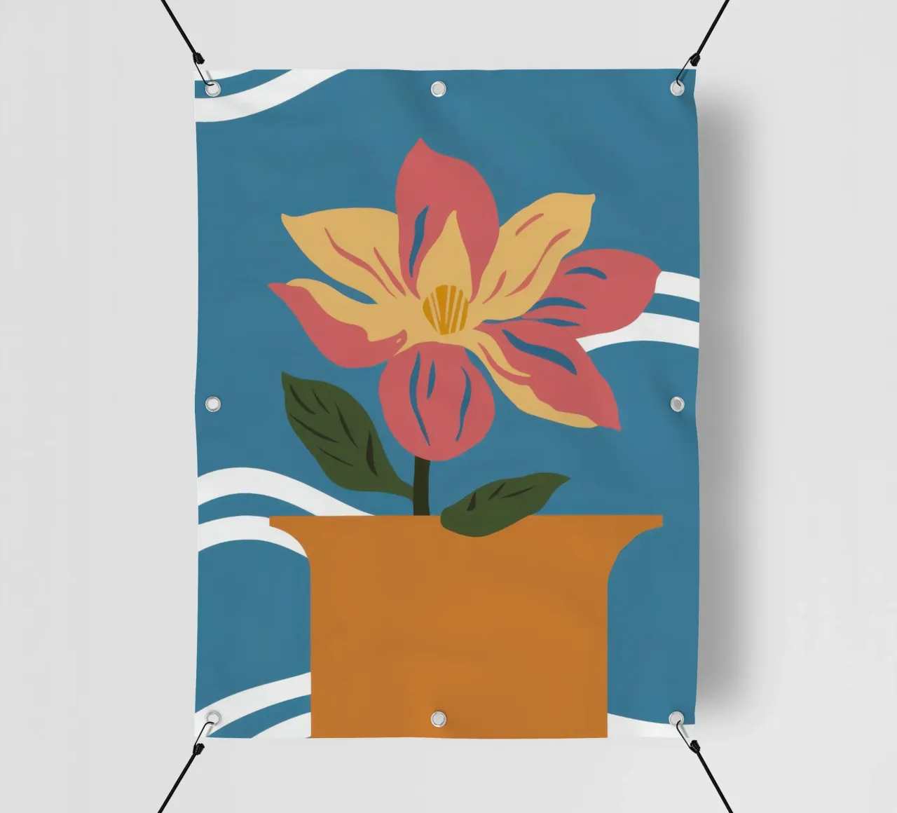 Semplice fiore rosa telo in pvc da Solace Light