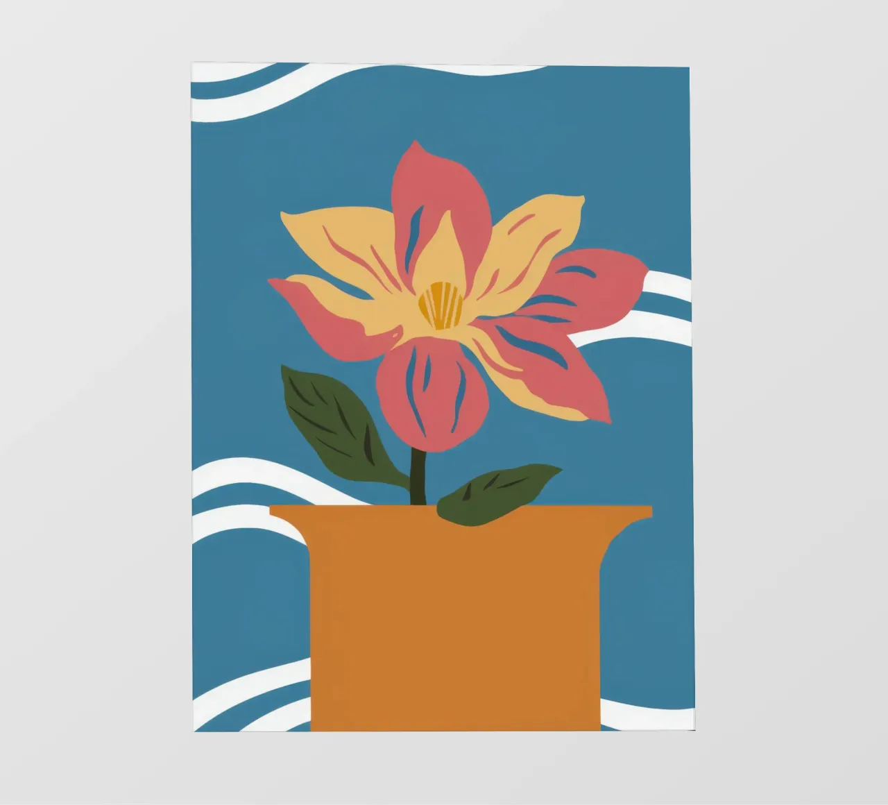 Semplice fiore rosa telo in pvc da Solace Light