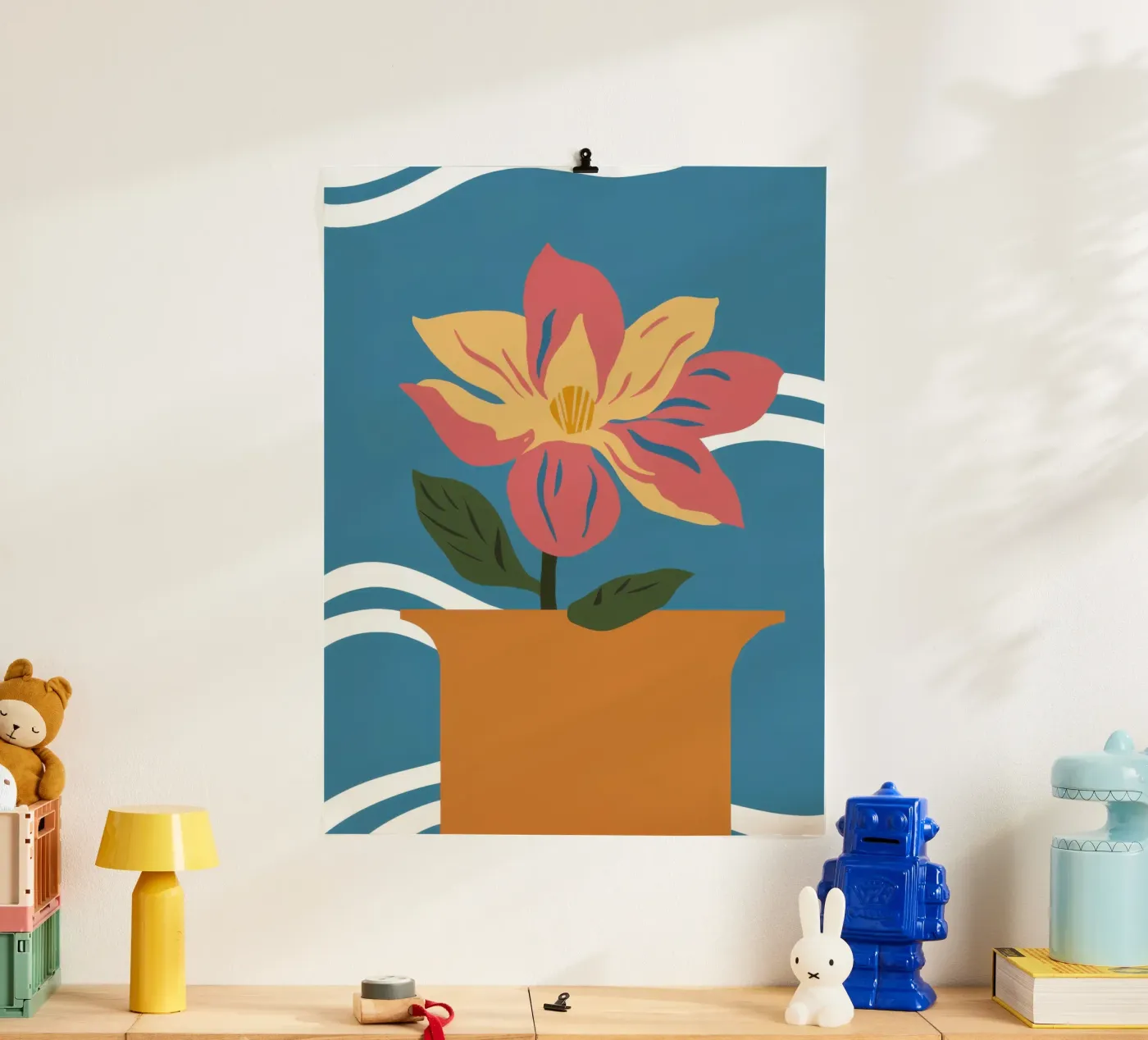 Simple Pink Bloom poster by Solace Light
