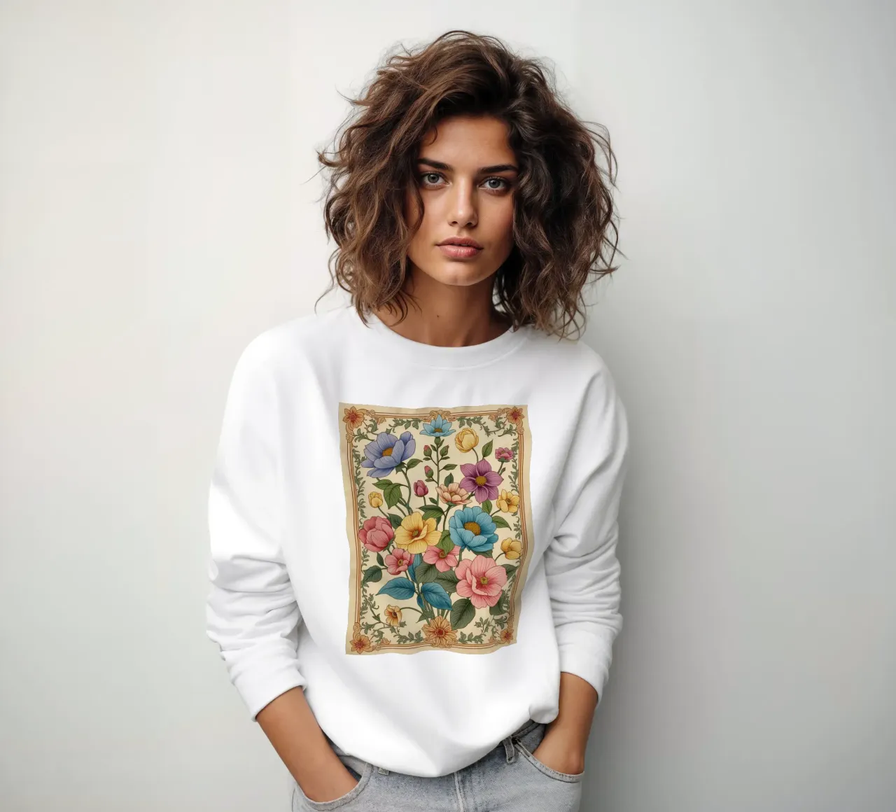 Design floreale artistico felpa da uniqe world