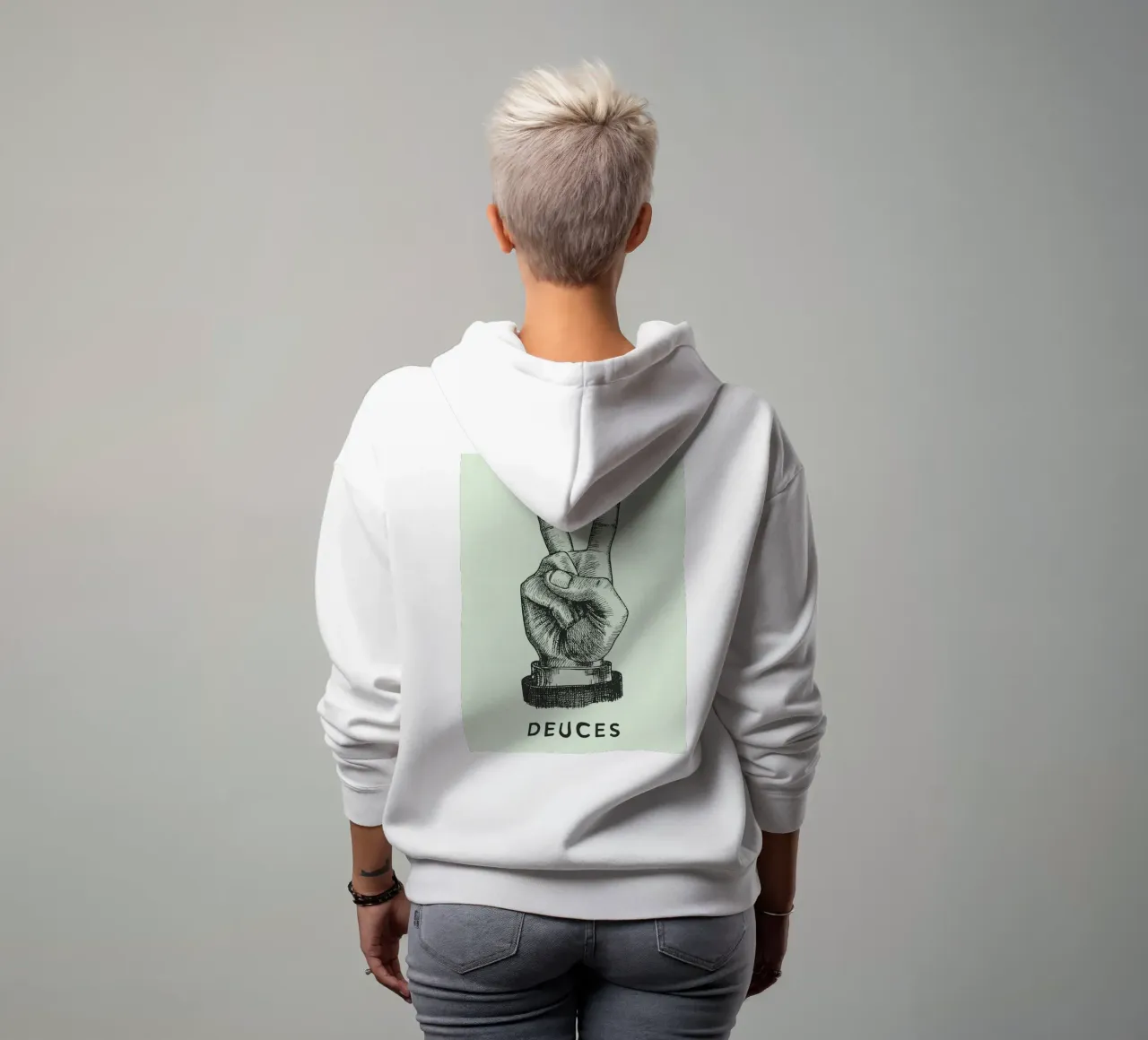 mano di pace dei due felpa con cappuccio da rapunsell