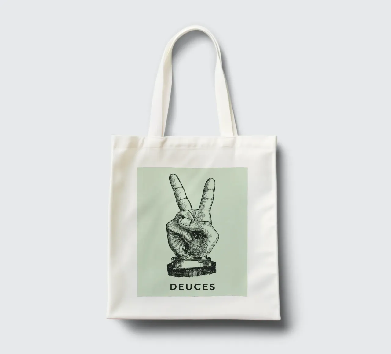 mano di pace dei due borsa in juta da rapunsell