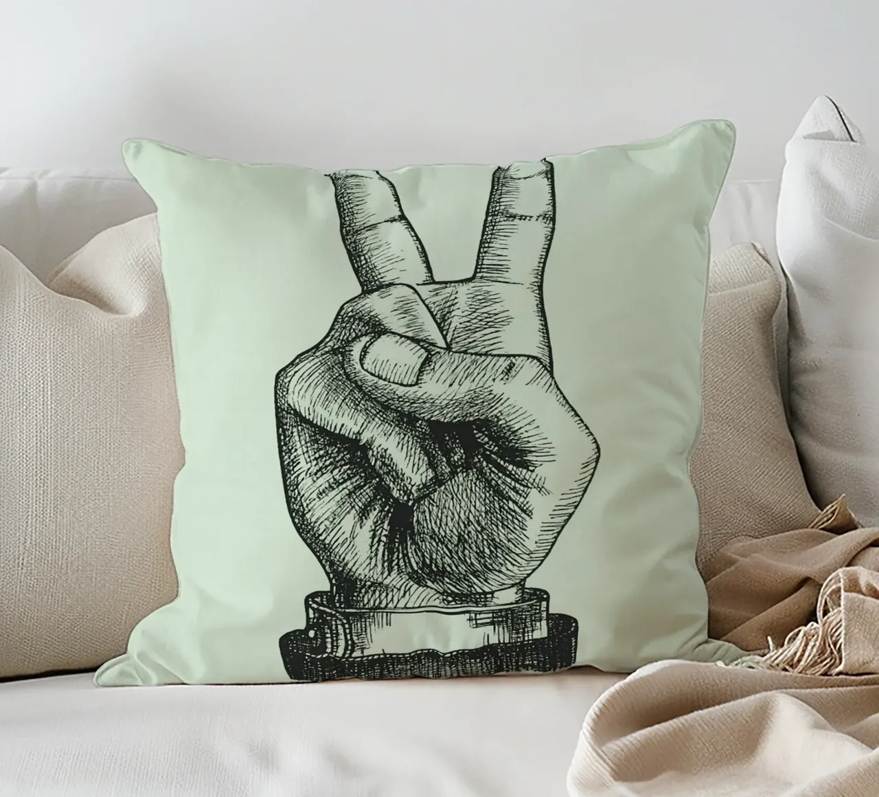 mano di pace dei due cuscino da rapunsell