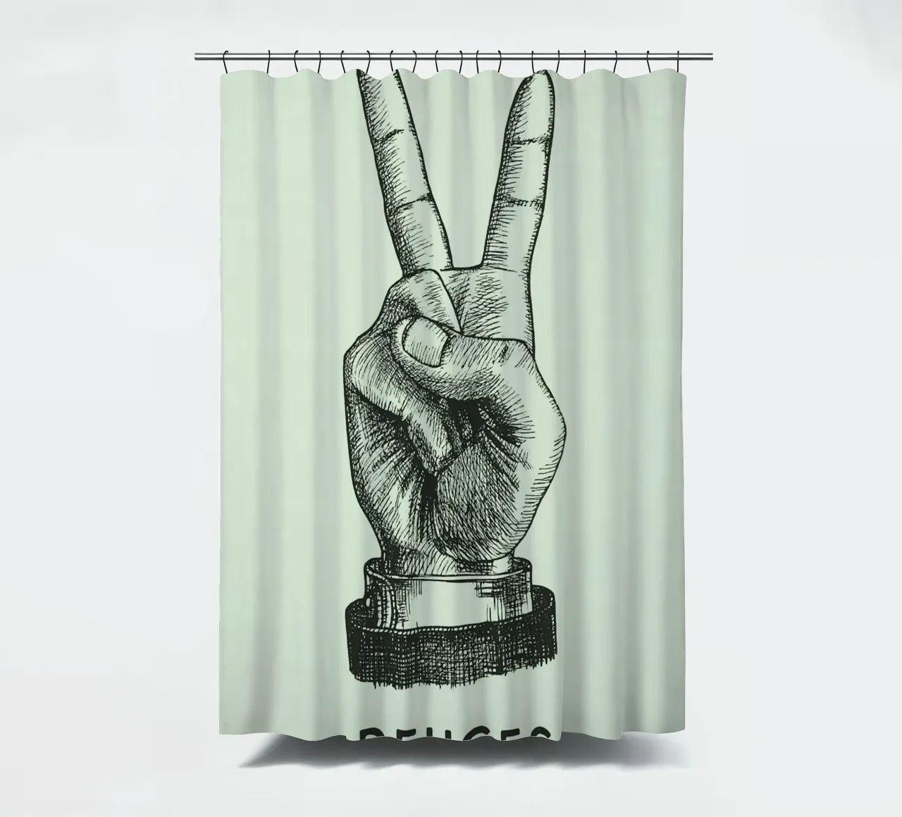 mano di pace dei due tenda da doccia da rapunsell