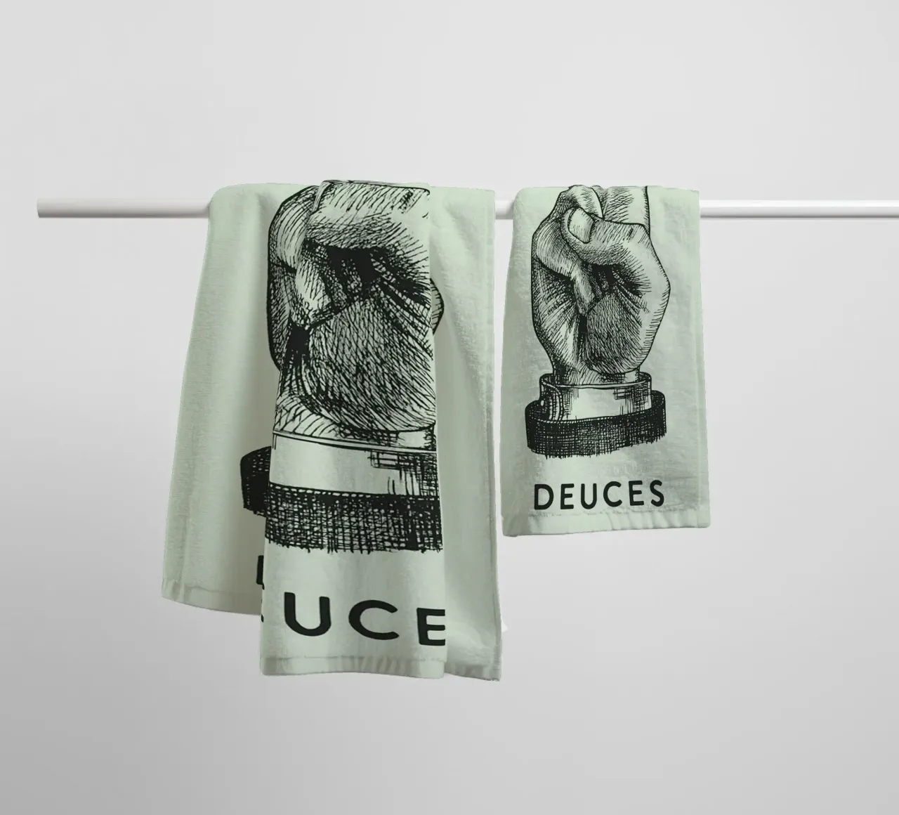 mano di pace dei due asciugamano da bagno da rapunsell