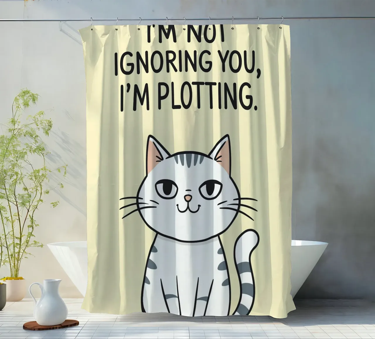 Non ti sto ignorando, sto complottando tenda da doccia da rapunsell