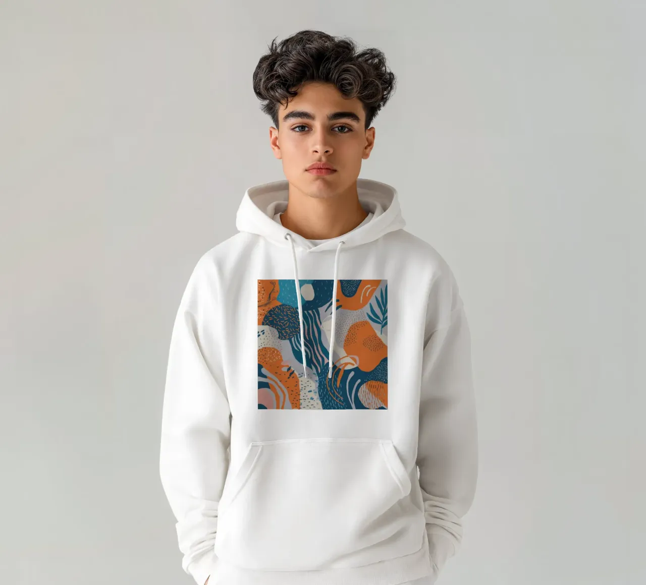 Onde astratte fluenti felpa con cappuccio da Solace Light