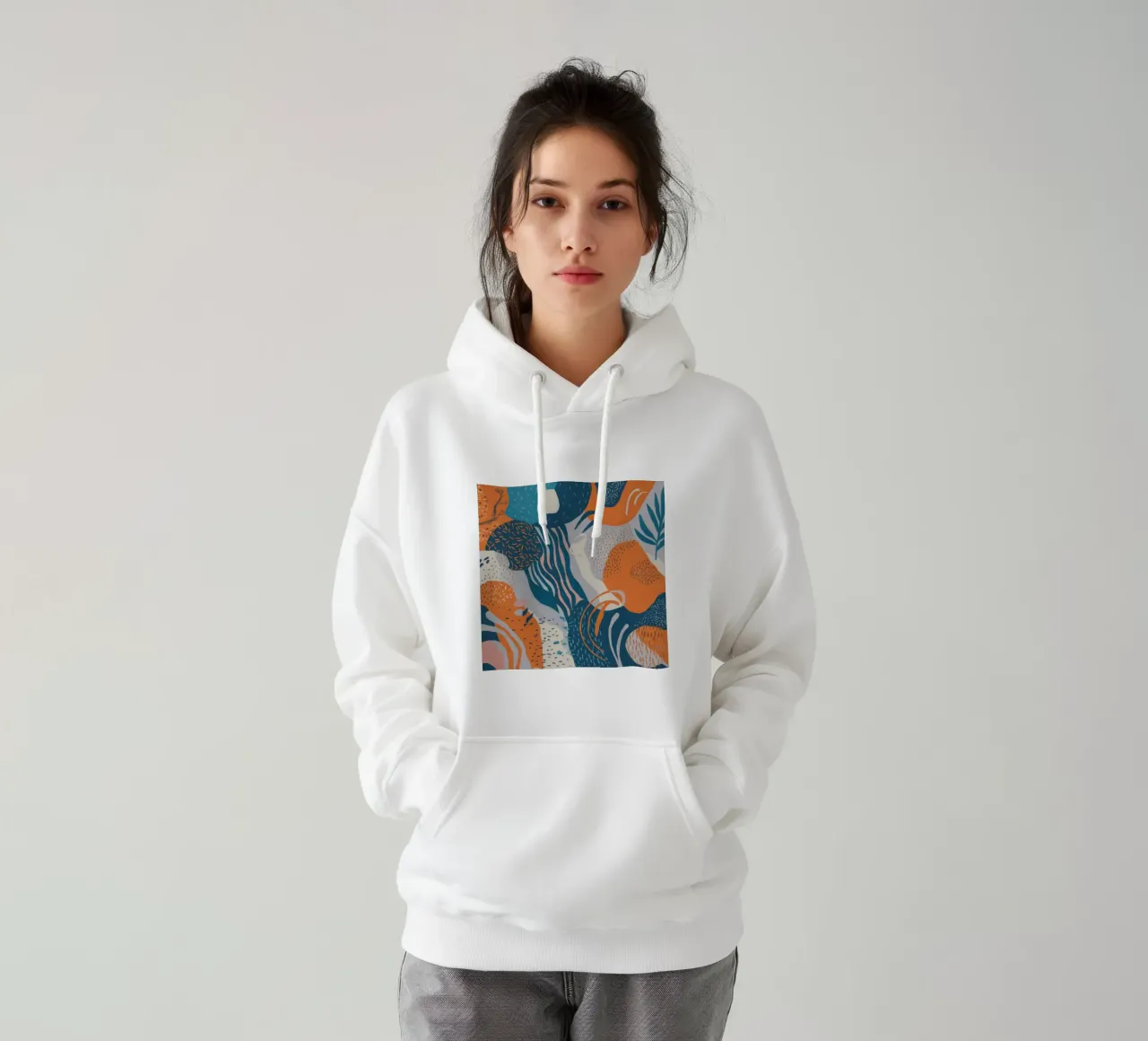 Onde astratte fluenti felpa con cappuccio da Solace Light