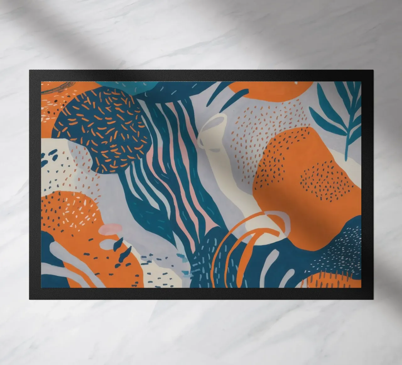 Flowing Abstract Waves doormat by Solace Light