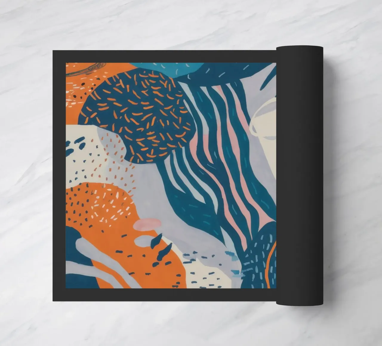 Flowing Abstract Waves doormat by Solace Light