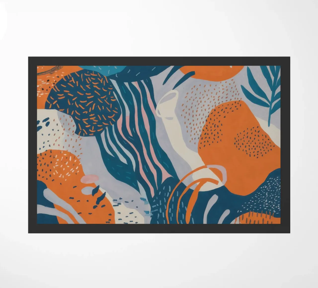 Flowing Abstract Waves doormat by Solace Light