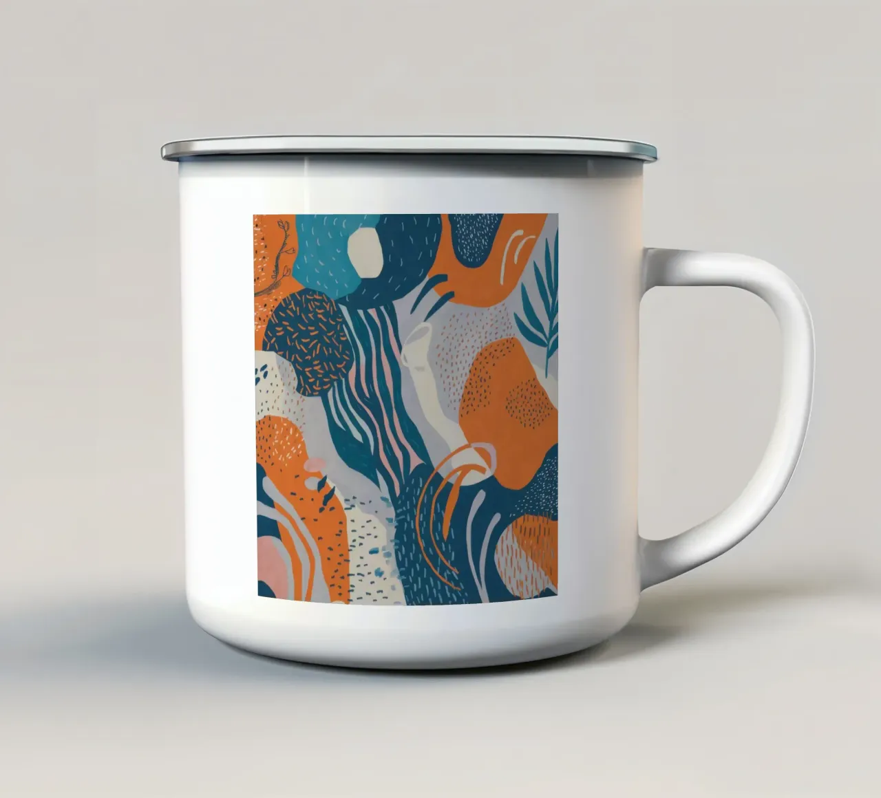 Onde astratte fluenti tazza in smalto da Solace Light