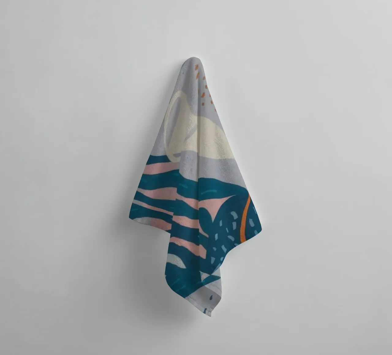 Flowing Abstract Waves towel by Solace Light