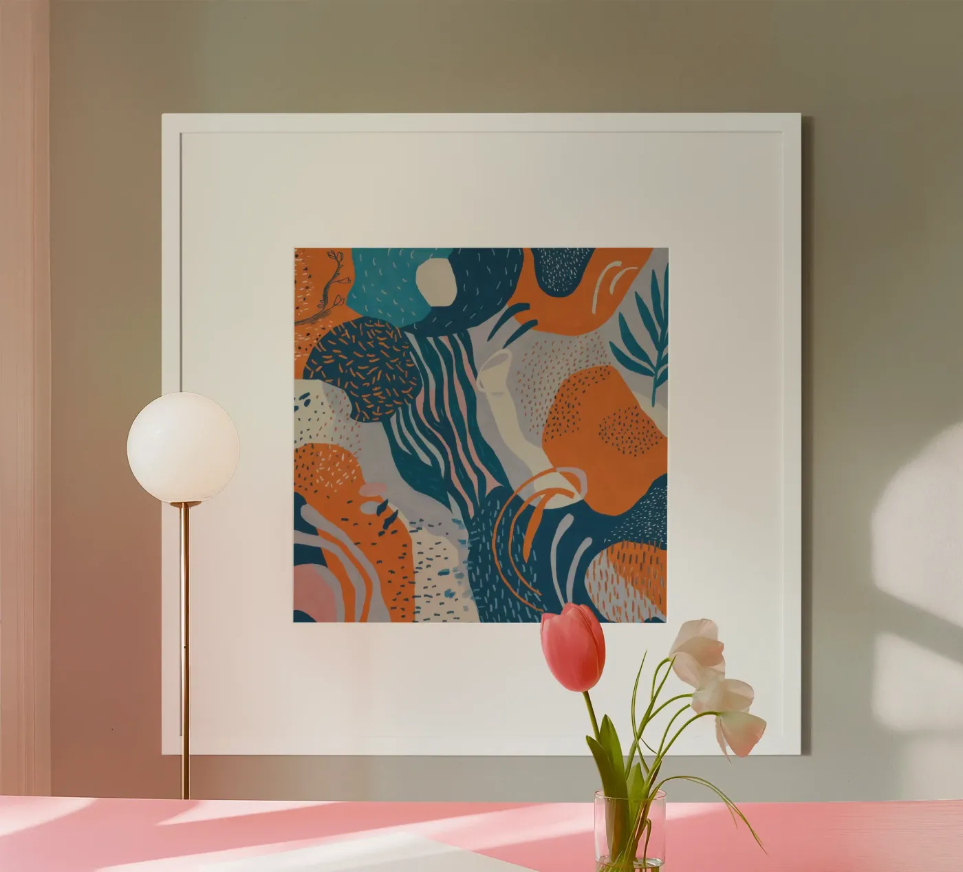 Flowing Abstract Waves poster by Solace Light