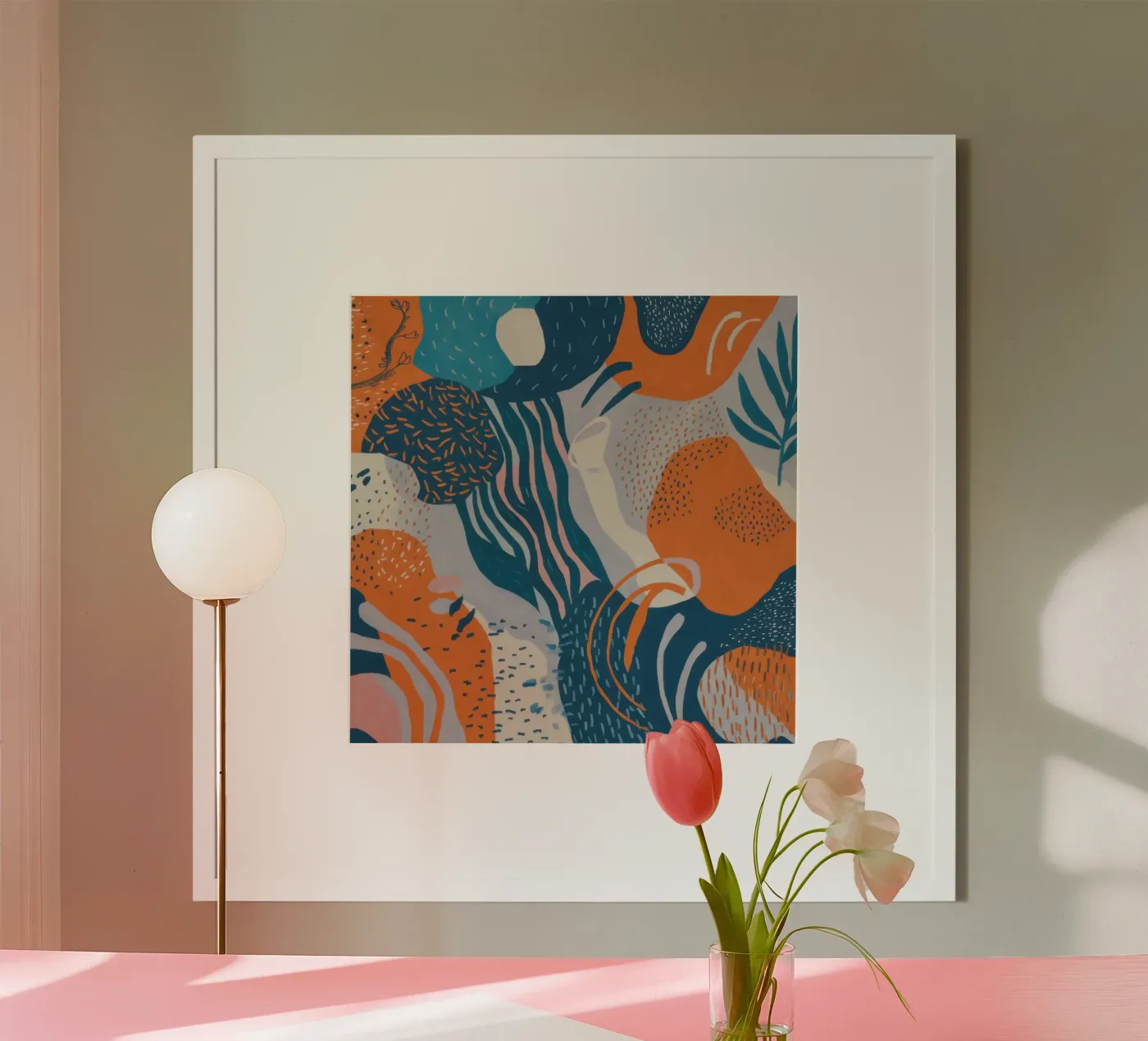 Flowing Abstract Waves poster de Solace Light