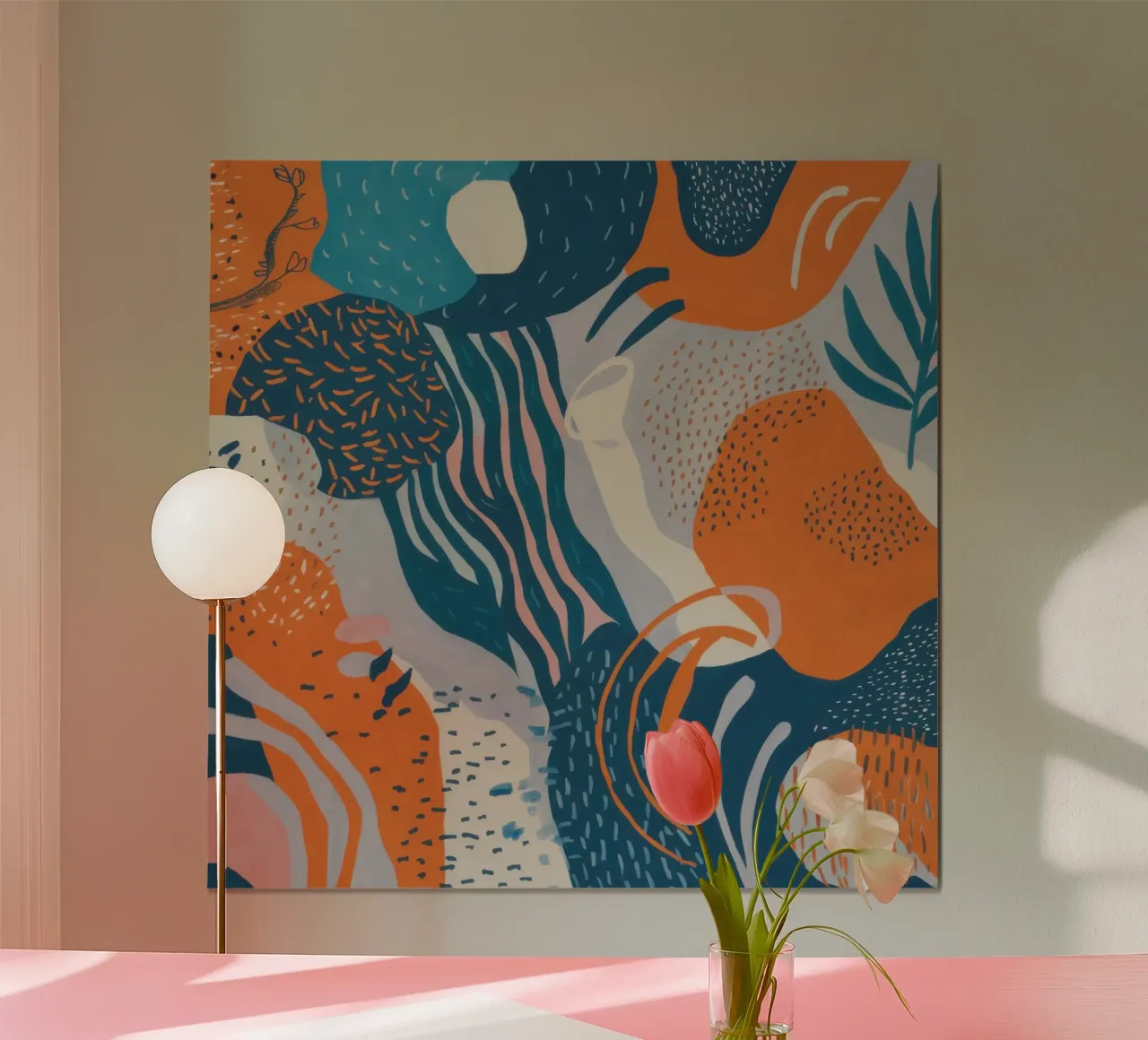 Flowing Abstract Waves poster da Solace Light