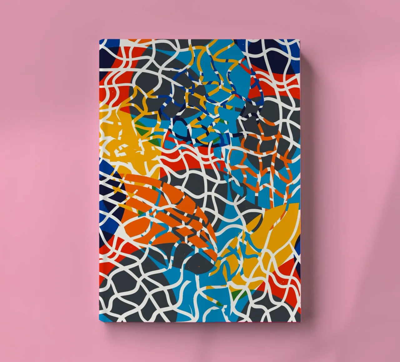 Chromatic Waveforms – Contemporary Abstract Mesh Artwork by notebook by Abstract and Patterns