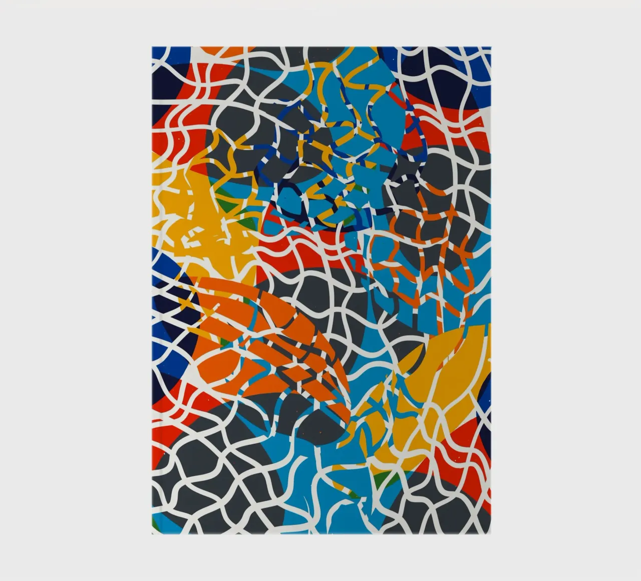 Chromatic Waveforms – Contemporary Abstract Mesh Artwork by notebook by Abstract and Patterns