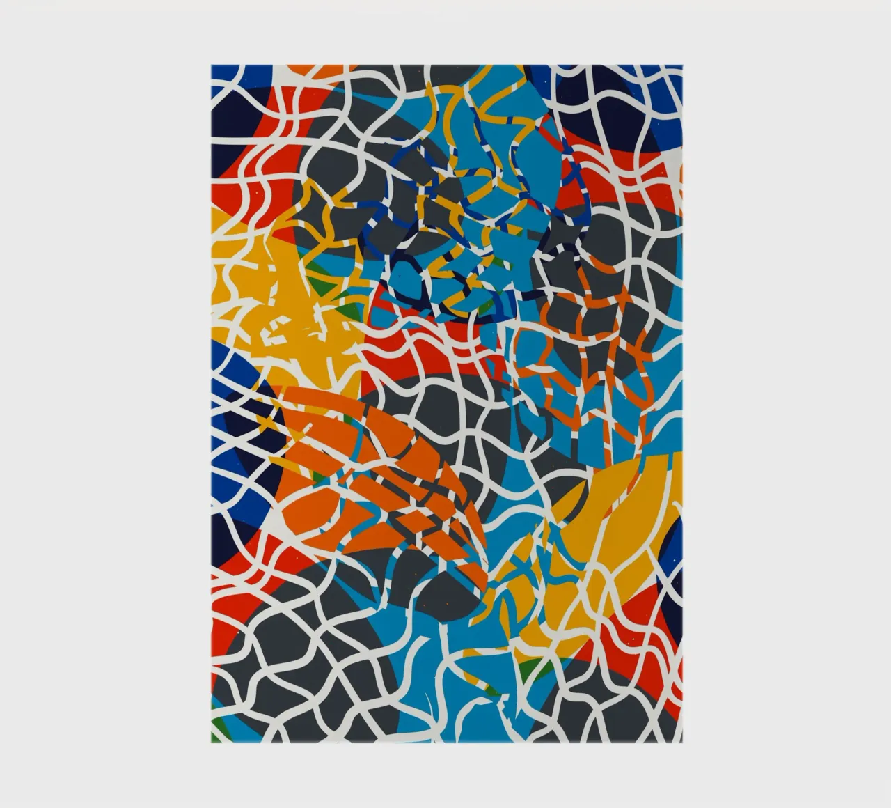 Chromatic Waveforms – Contemporary Abstract Mesh Artwork by notebook by Abstract and Patterns