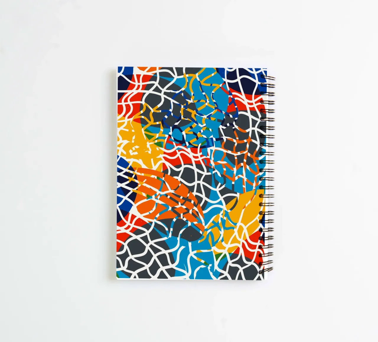 Chromatic Waveforms – Contemporary Abstract Mesh Artwork by spiral notebook by Abstract and Patterns