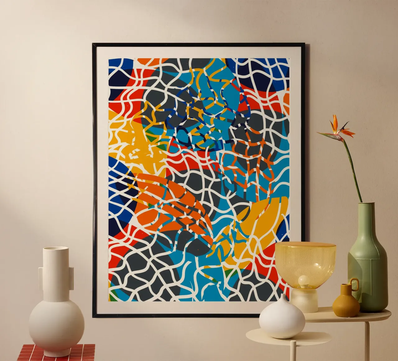 Chromatic Waveforms – Contemporary Abstract Mesh Artwork by hahnemühle by Abstract and Patterns