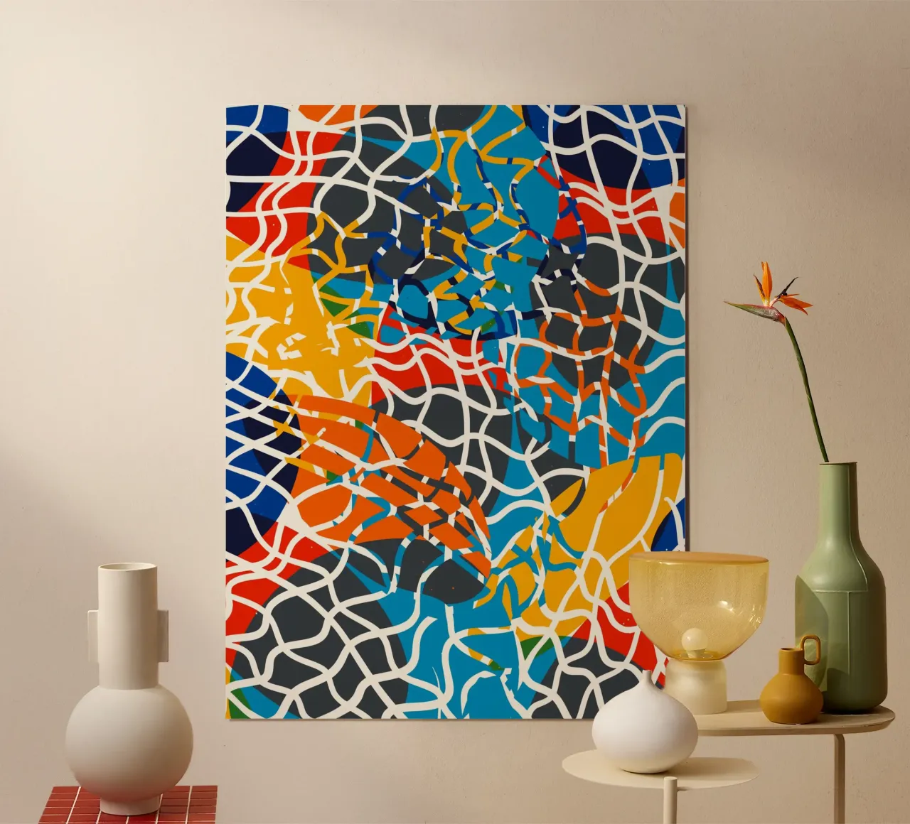 Chromatic Waveforms – Contemporary Abstract Mesh Artwork by hahnemühle by Abstract and Patterns