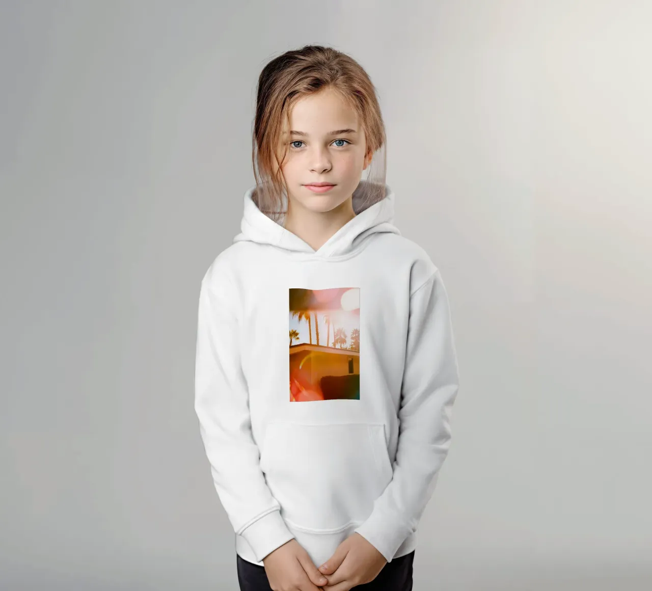 Blur & Palm Spring felpa bambino con cappuccio da Minimalistic