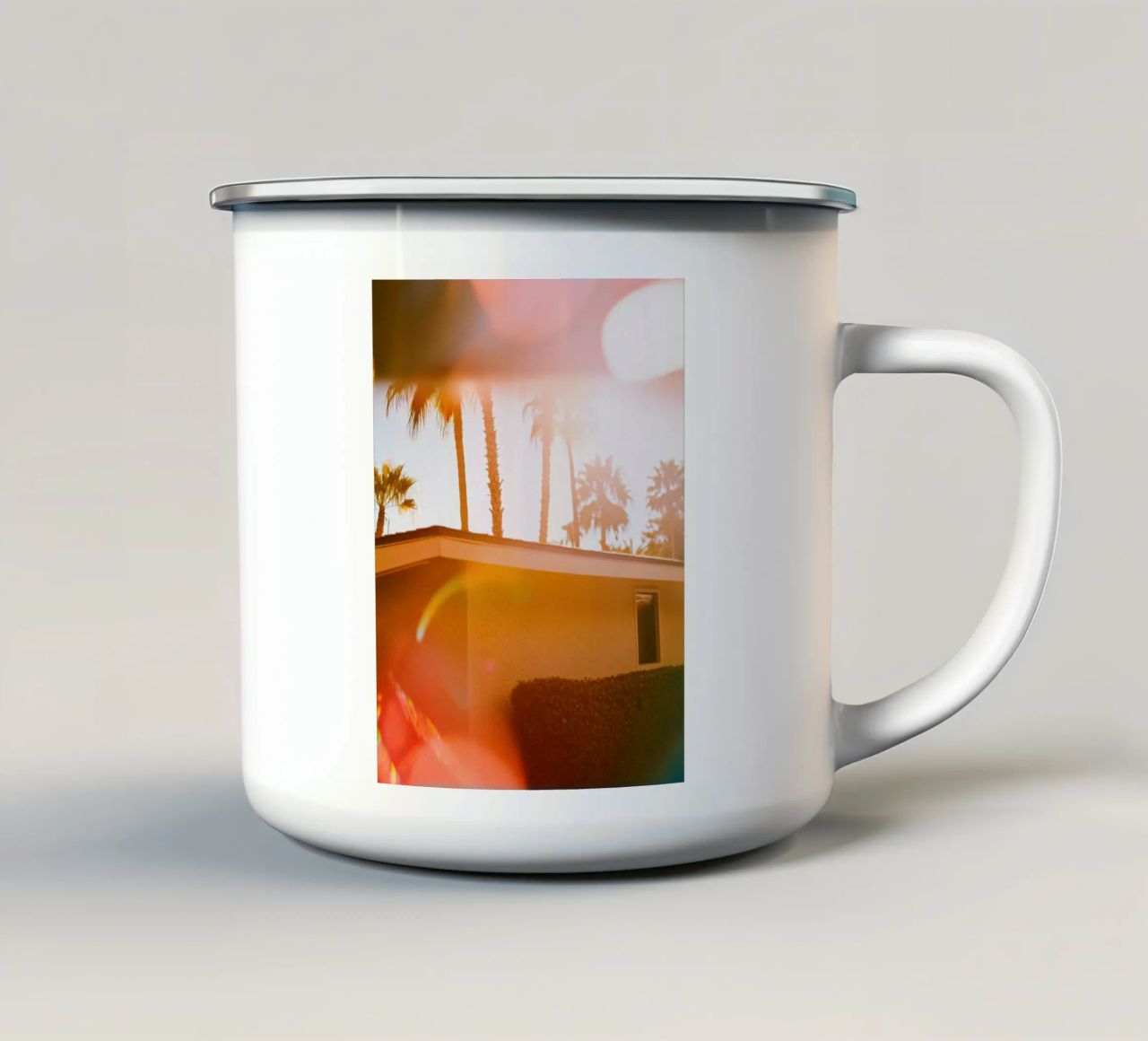 Blur & Palm Spring tazza in smalto da Minimalistic