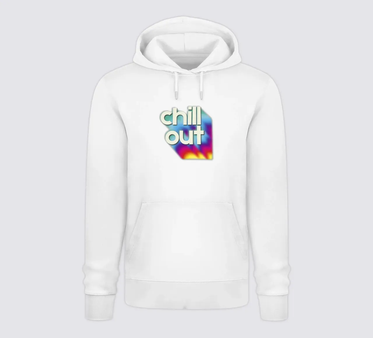 Chill Out Relaxing Typography Rainbow Aura Art felpa con cappuccio da showmemars