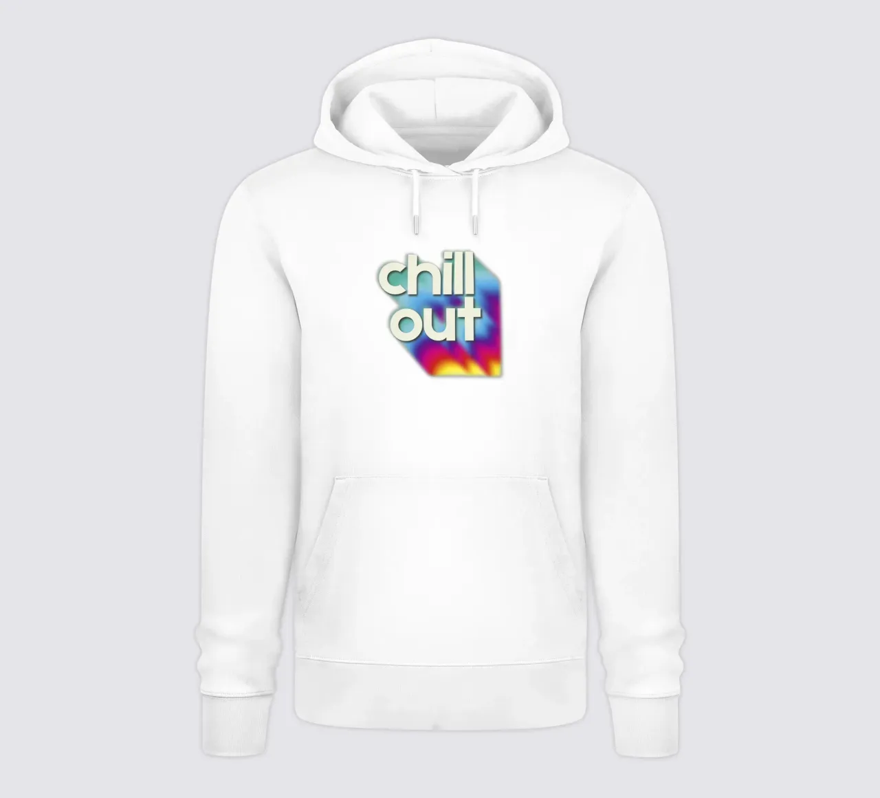 Chill Out Relaxing Typography Rainbow Aura Art felpa con cappuccio da showmemars