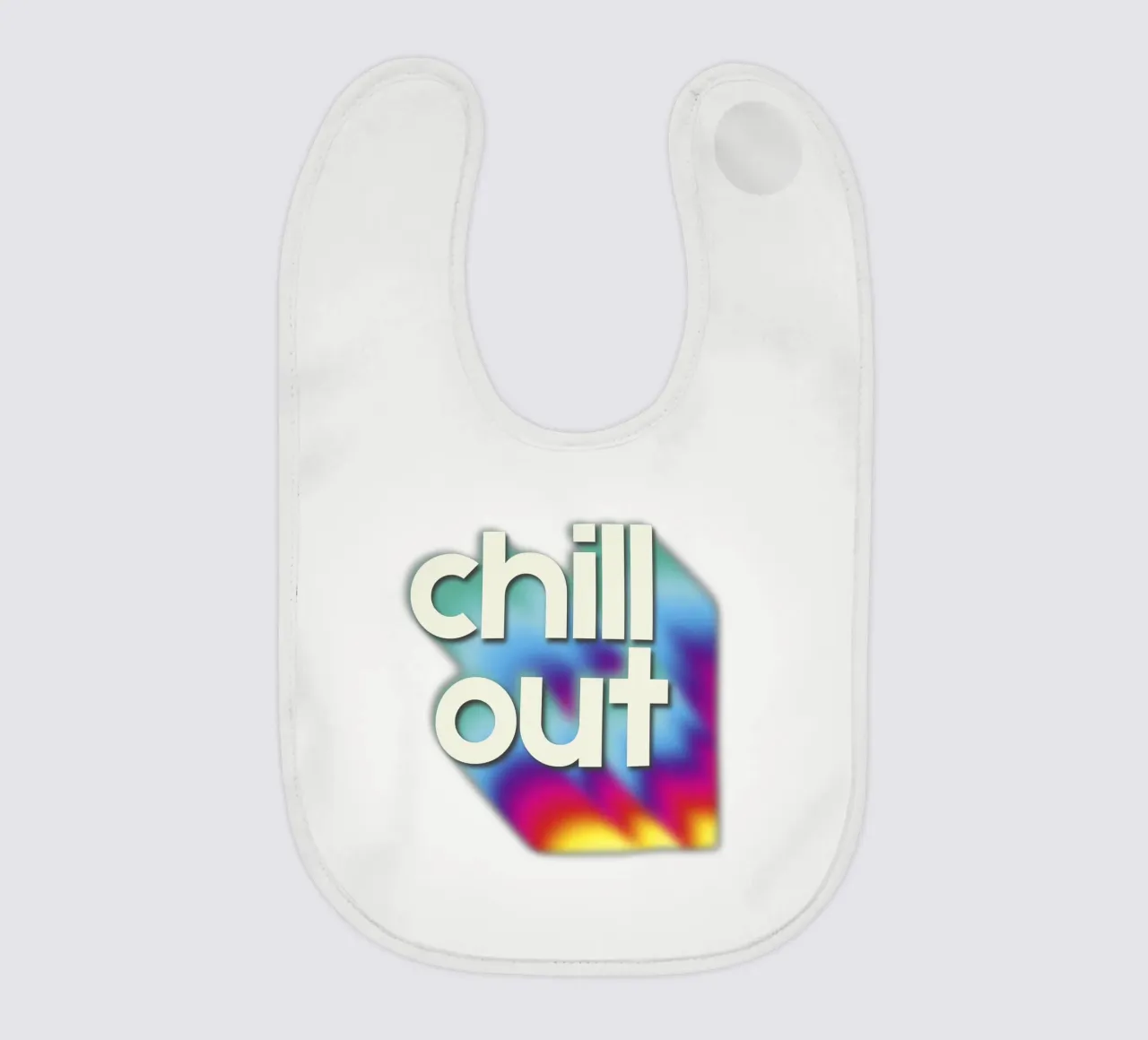 Chill Out Relaxing Typography Rainbow Aura Art bavaglino da showmemars